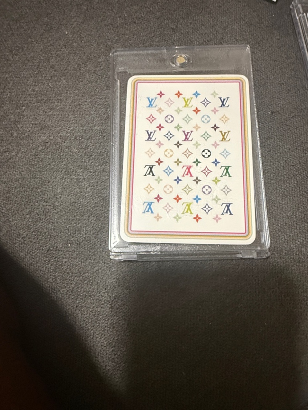 Louis Vuitton Multicolor Monogram Card Insert on Cream